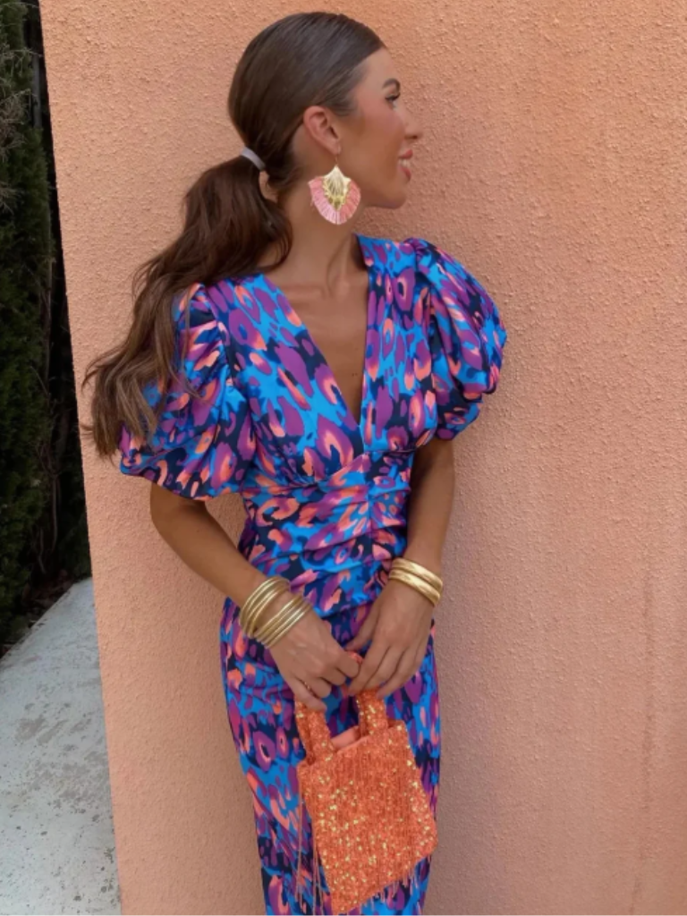 Stella & Grace™ | Vivid Pleated Midi Dress