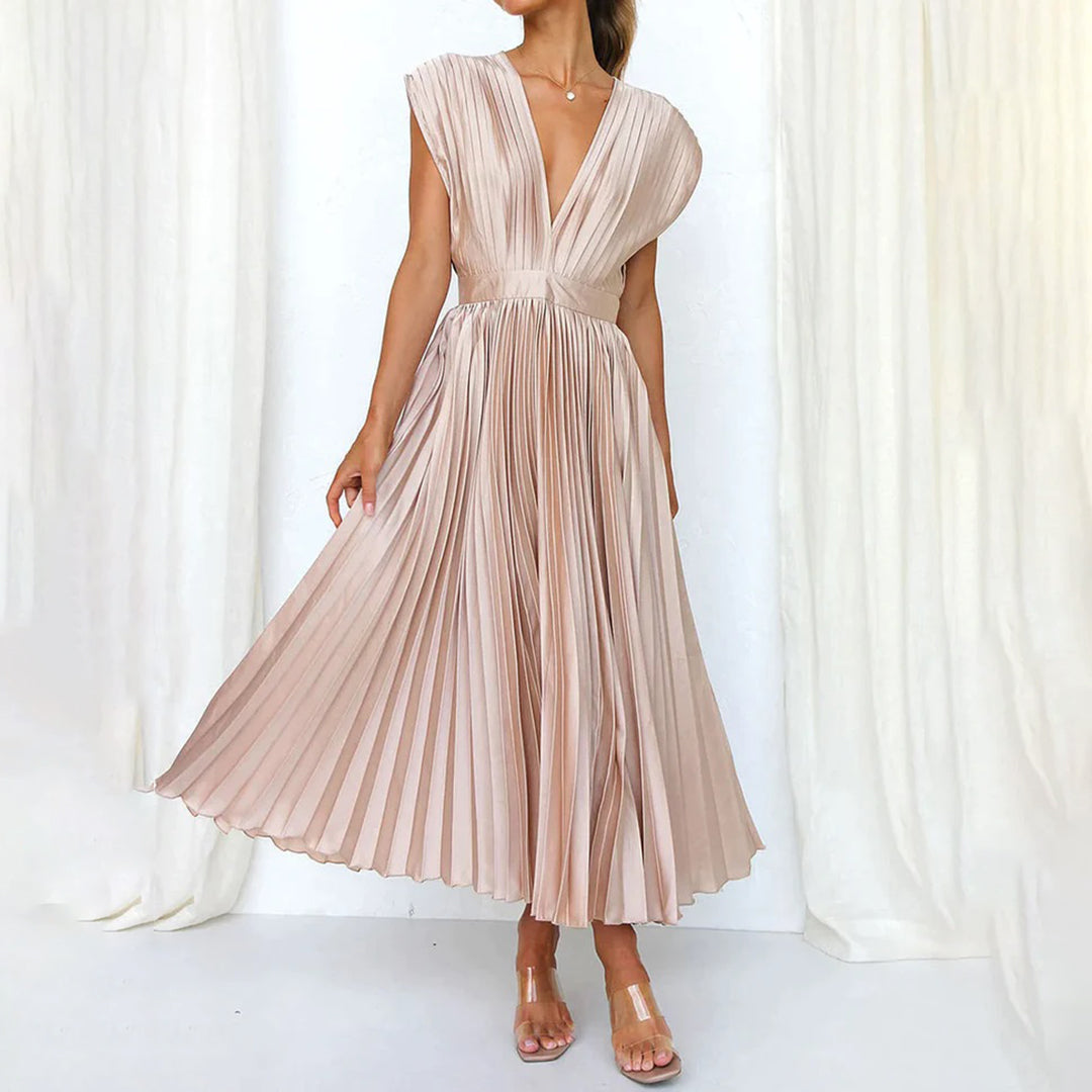Stella & Grace™ | Timeless Pleated Midi Dress