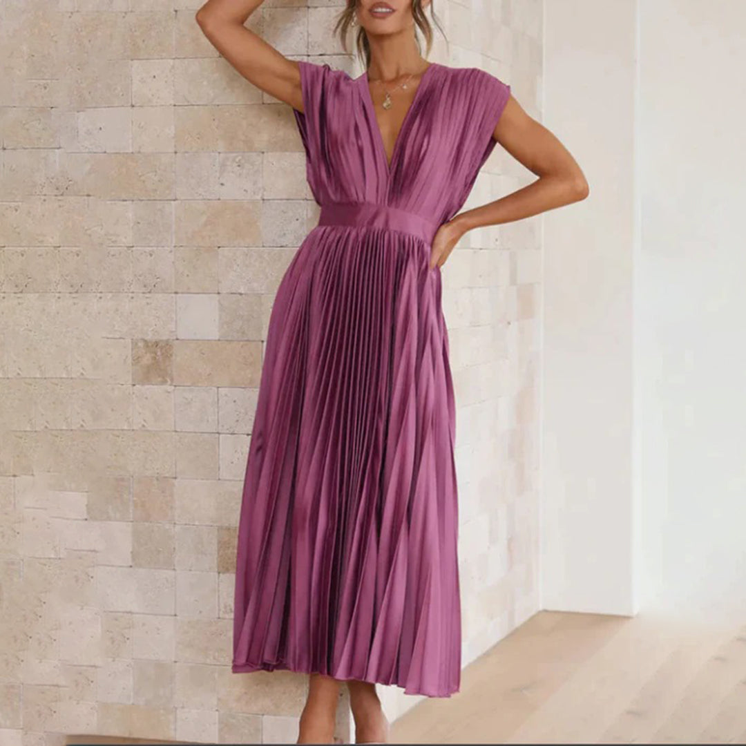 Stella & Grace™ | Timeless Pleated Midi Dress