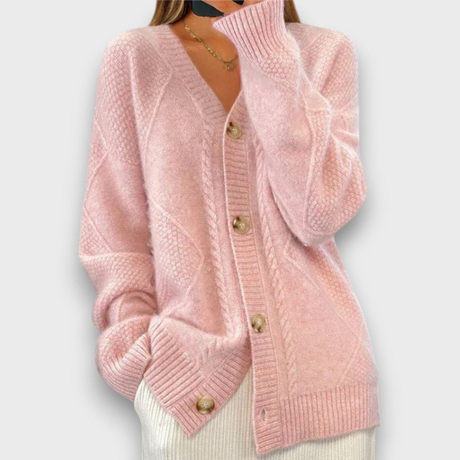 Erelia – Knitted Cardigan with Button Placket