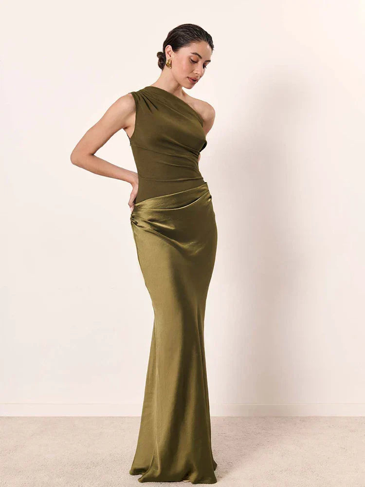Stella & Grace™ | Maxi Dress with a Guilt in Satin