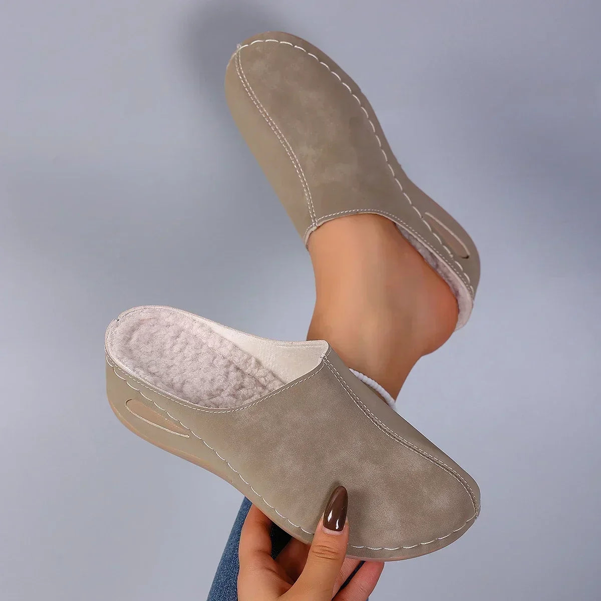 Freya | Warm Faux-Fur Lined Slippers