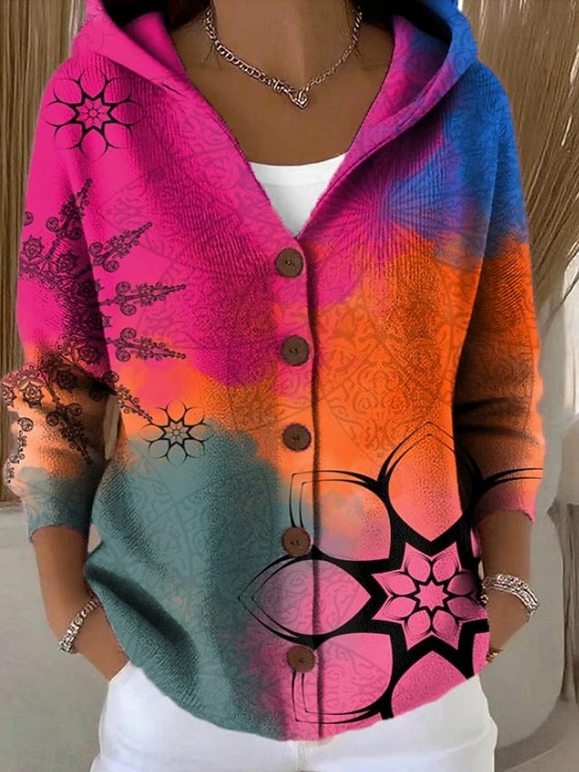 Paloma | Printed Hooded Cardigan