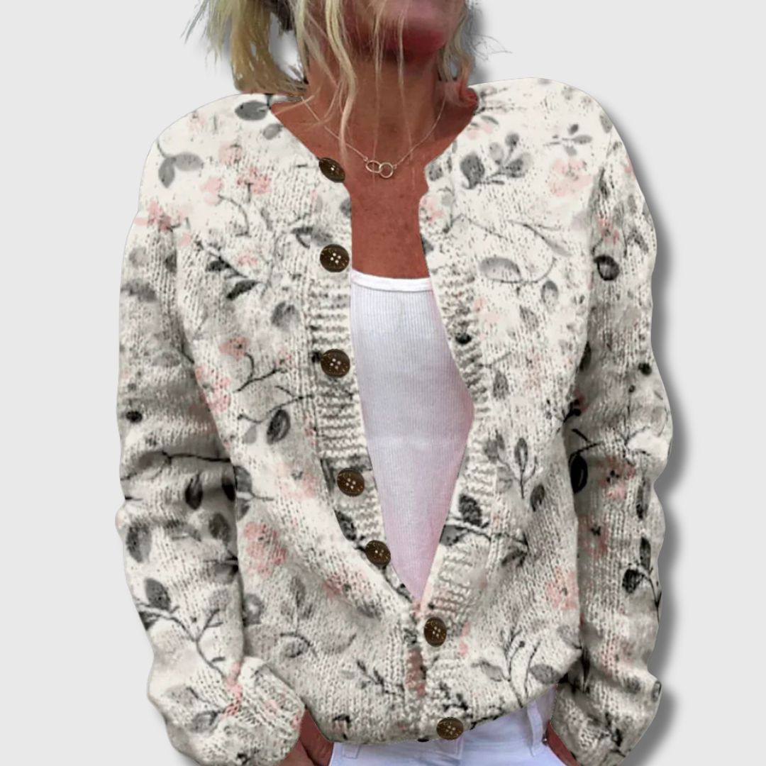Beverly – Elegant Cardigan with Floral Print