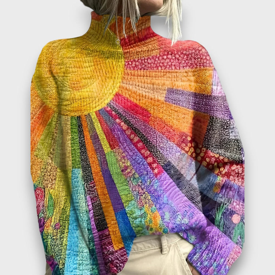 Farielle – Colorful Turtleneck Sweater