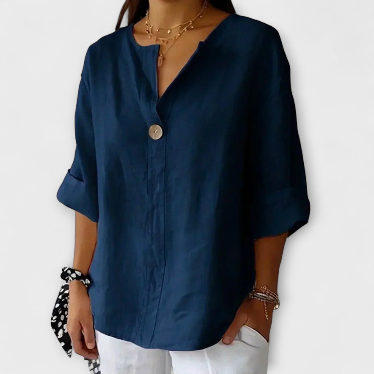 Seretha – Stylish Blouse with V-Neck
