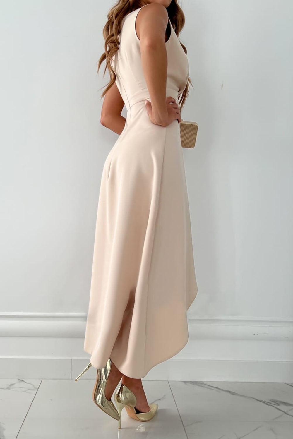 Stella & Grace™ |Midi Wrap Dress with V-Neck