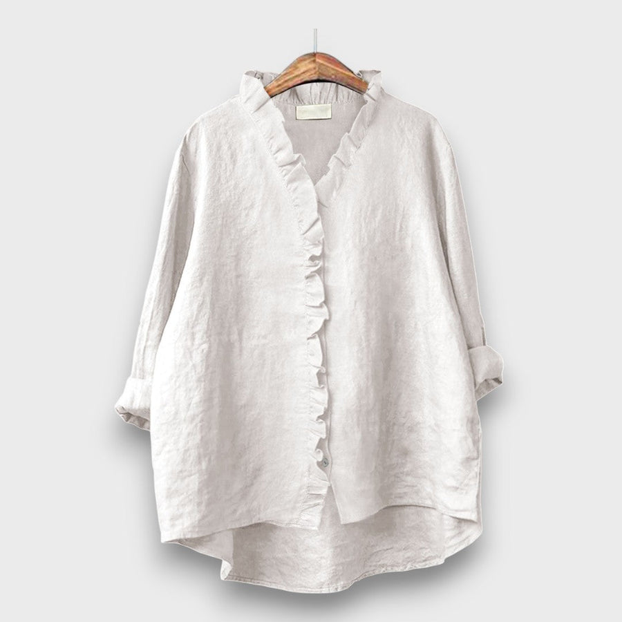 Jagina – Loose Blouse with Ruffle Edge