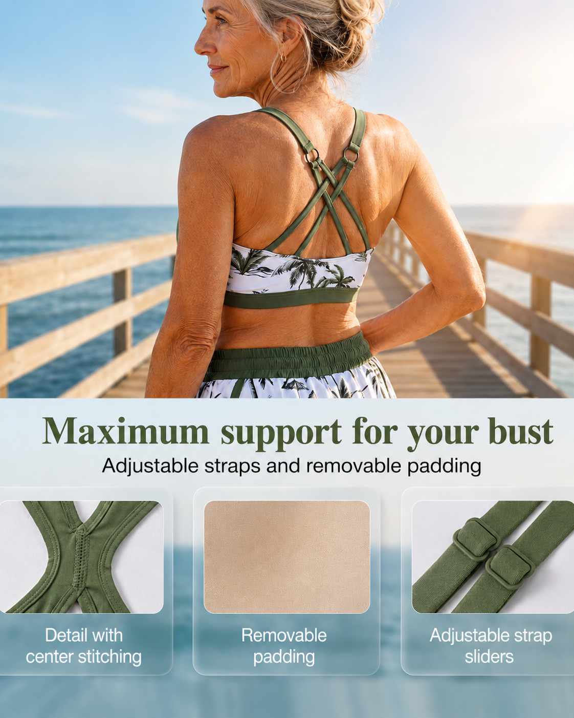 Maren | 3-Piece Tankini, Bikini & Cover-Up Set