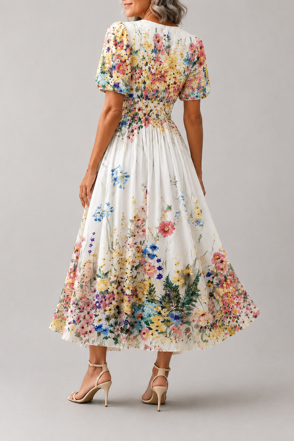 Rosalinda™ | Short Sleeve Floral Maxi Dress