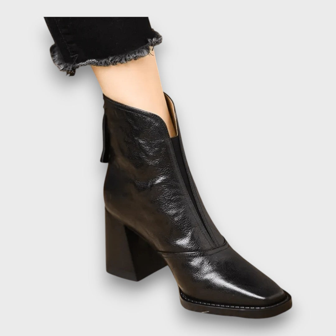 Claurette – Luxe Mid-Heel Ankle Boots