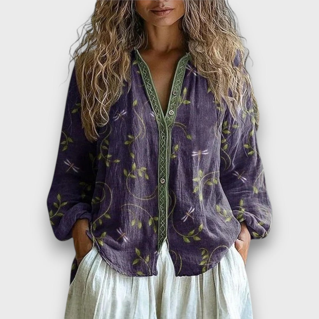 Belviera – V-Neck Blouse