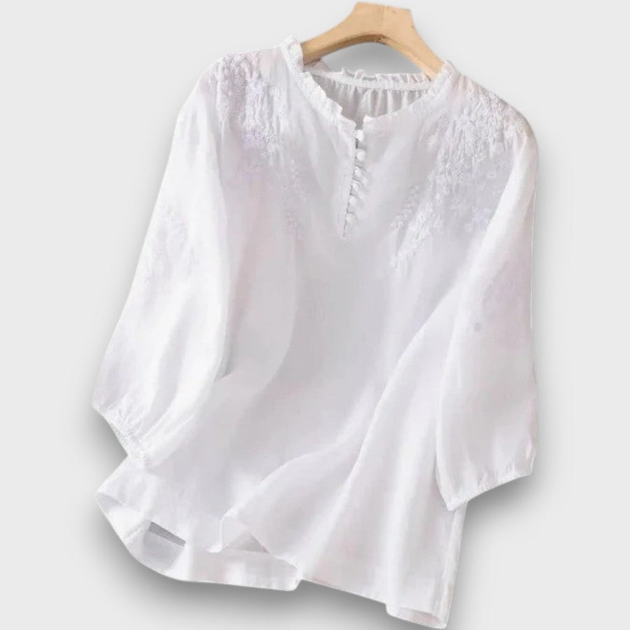 Vasilene – Elegant Button-Front Blouse