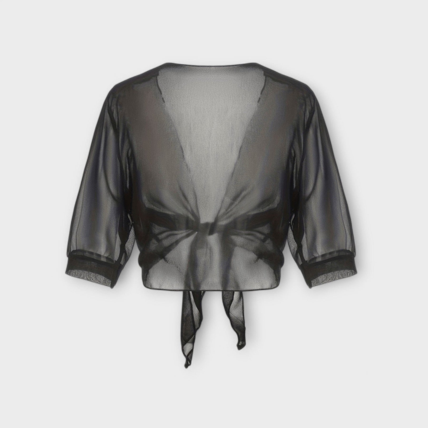Olivienne – Open-Front Chiffon Blouse