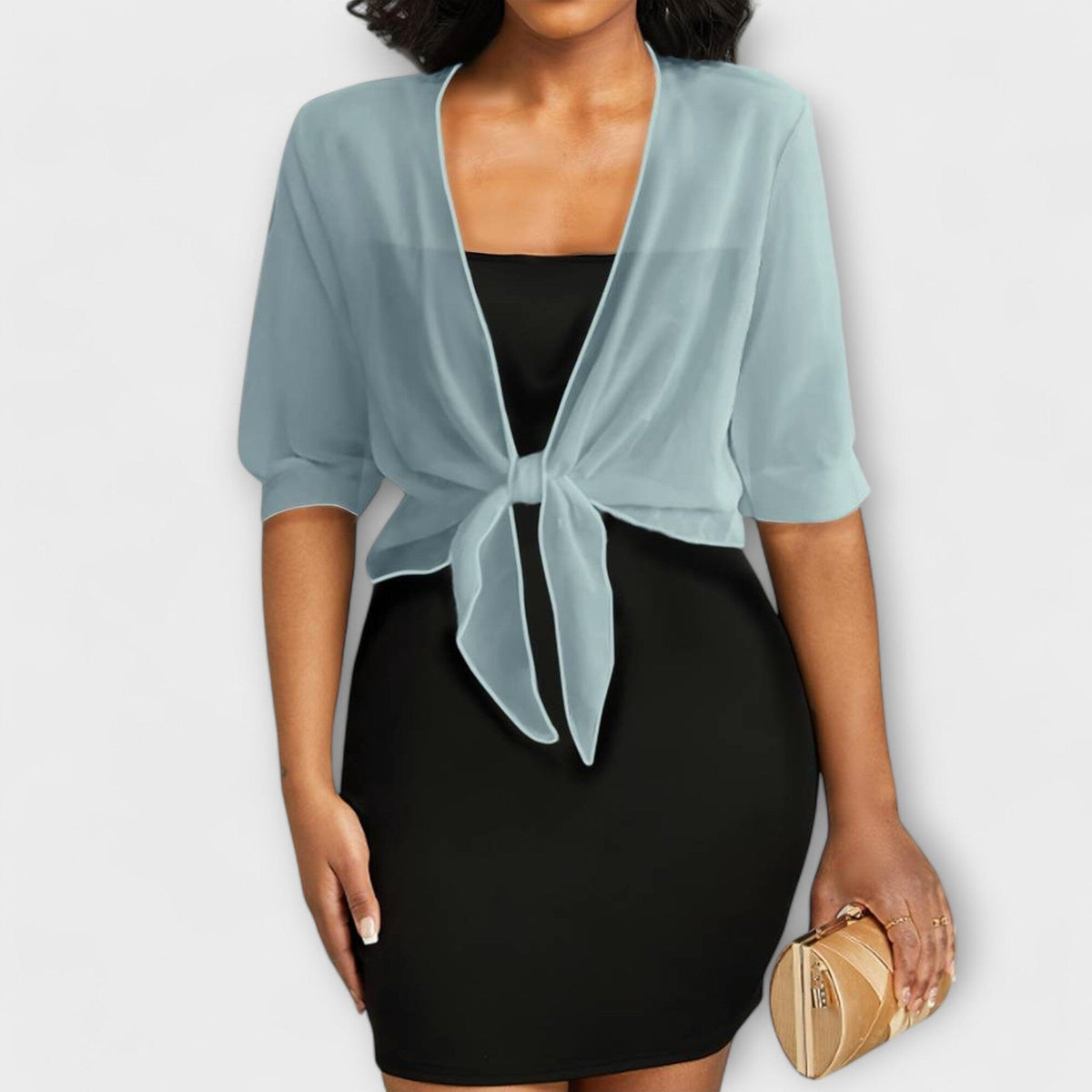 Olivienne – Open-Front Chiffon Blouse