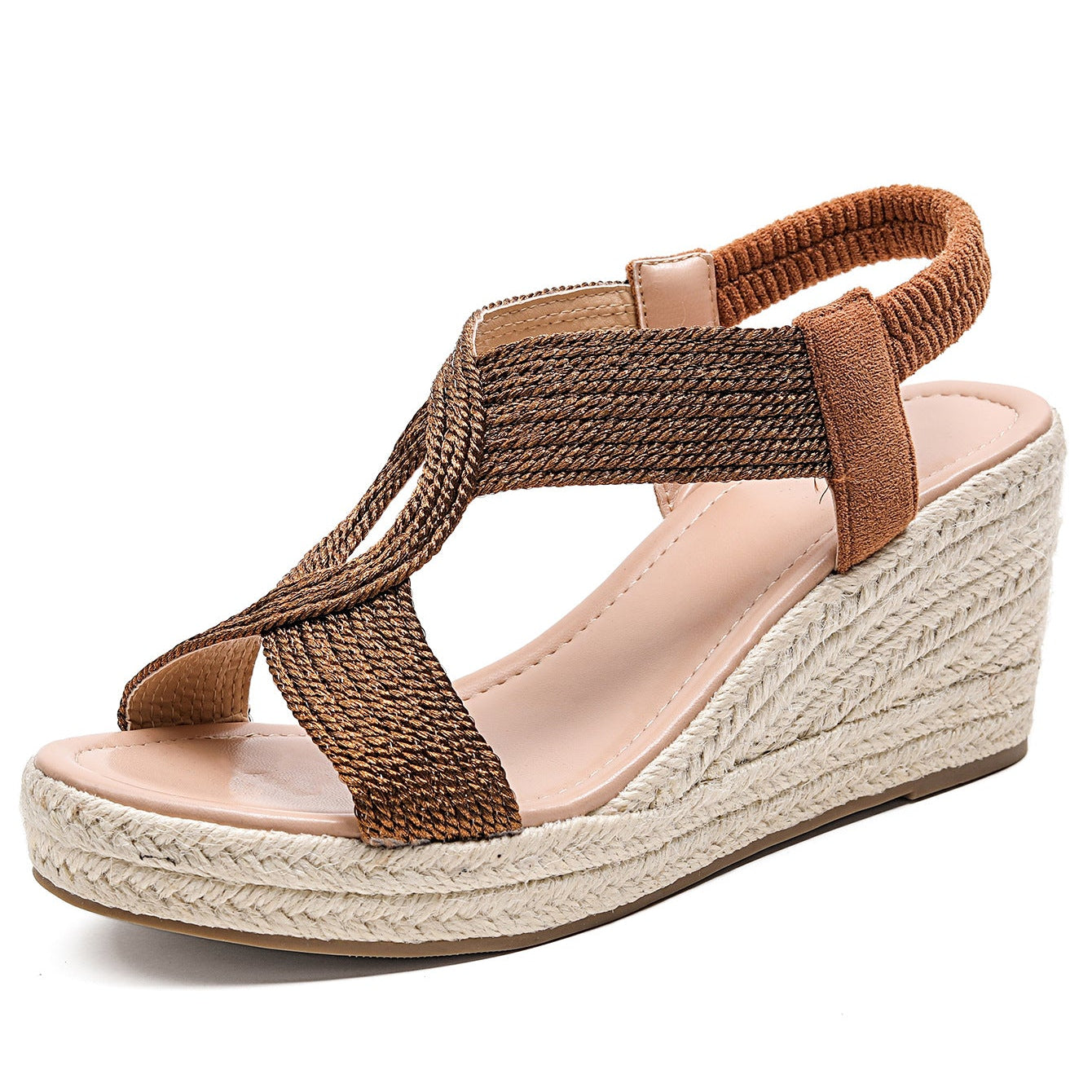 Aroa | wedge sandals with artisanal braiding