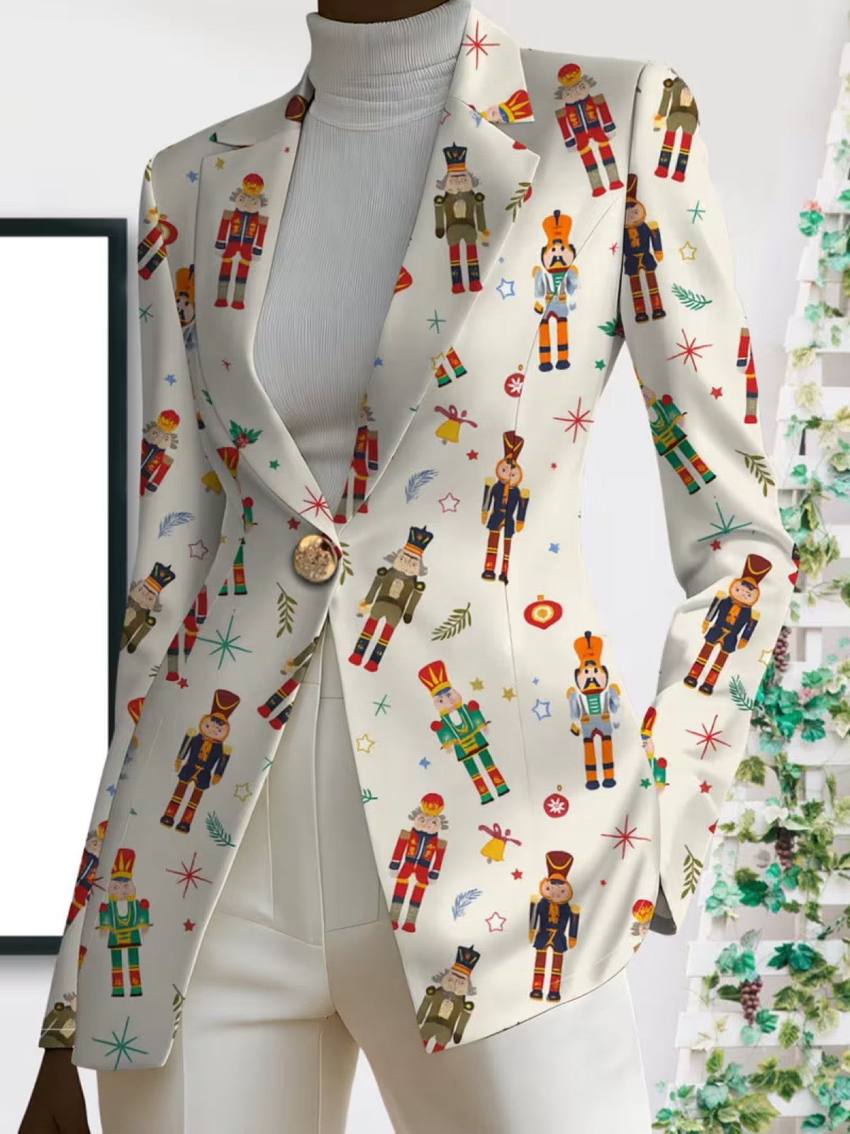 Vivenne | Nutcracker Print Blazer