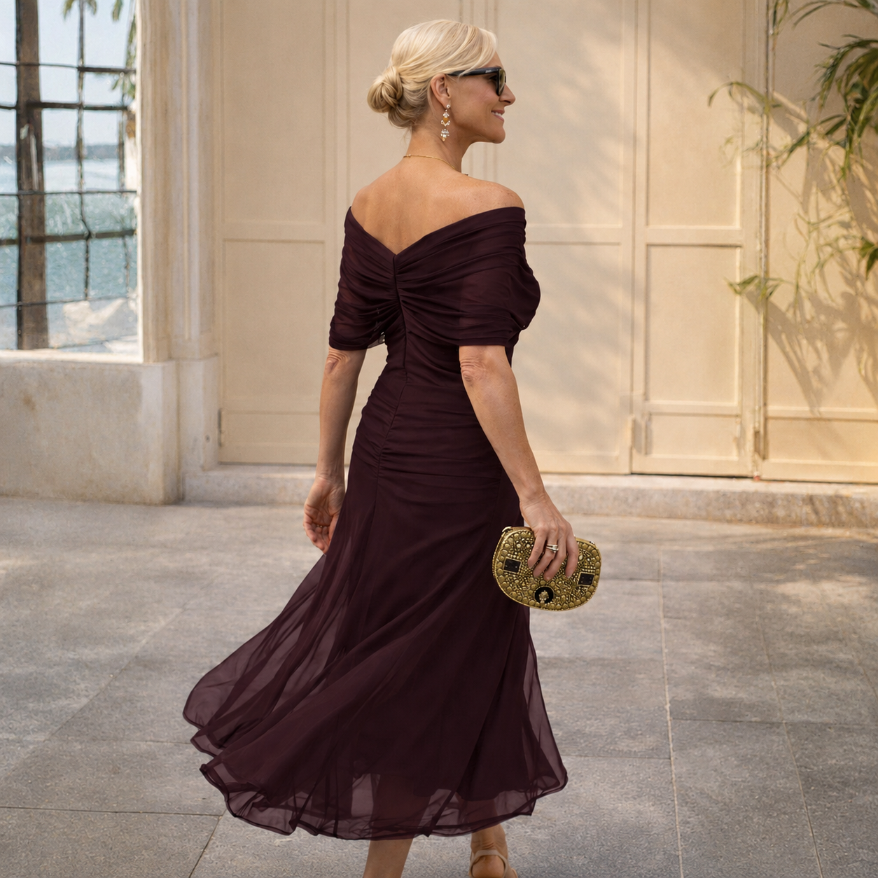 Mikaela - Off-Shoulder Maxi Dress
